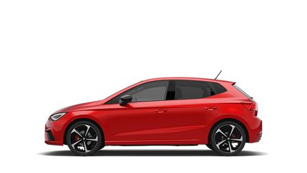 SEAT Ibiza in rot Seitenansicht.