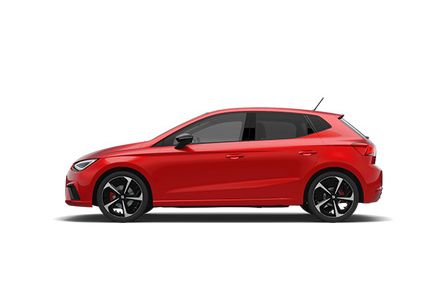 SEAT Ibiza in rot Seitenansicht.