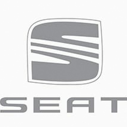 SEAT Logo mit SEAT Schriftzug.