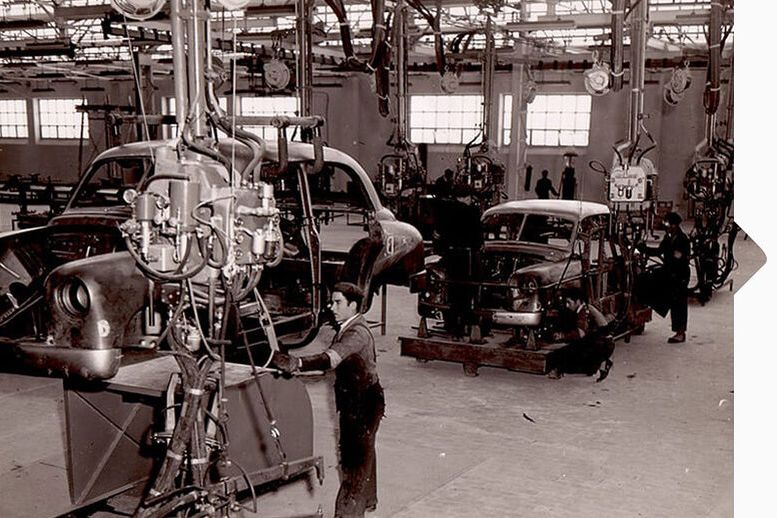 Blick in das erste SEAT Werk 1953.